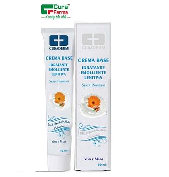 cura farma curaderm crema base mandorle e calendula 50 ml