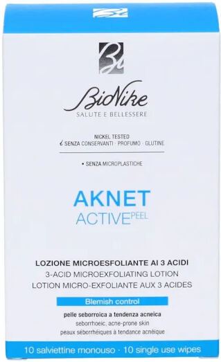 Bionike Aknet Activepeel 10 Salviettine Monouso