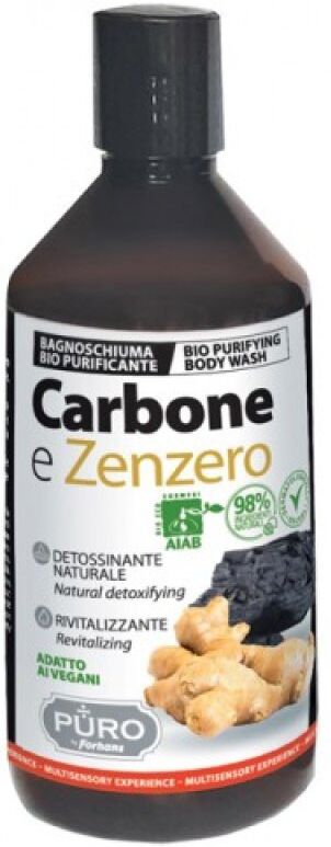 uragme srl carbone e zenzero bagnoschiuma puro 500ml