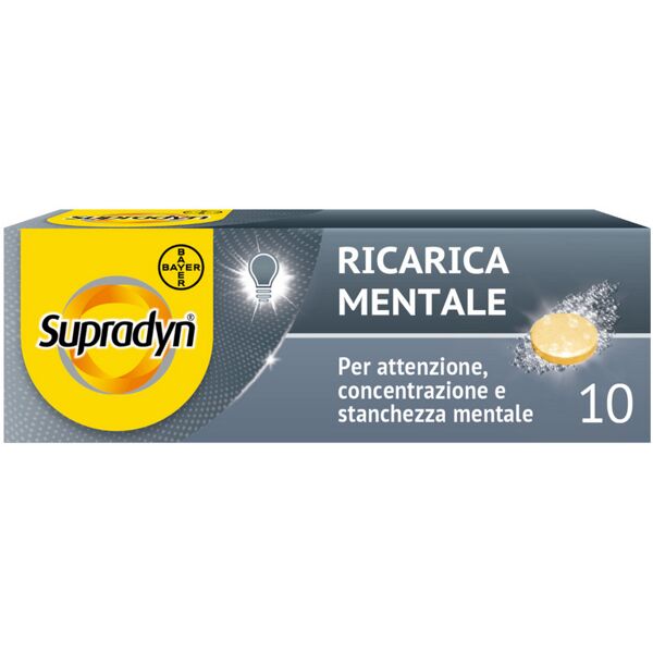 bayer spa supradyn ricarica mentale integratore memoria e concentrazione con guaranà 10 compresse effervescenti