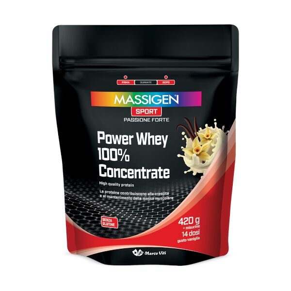 marco viti farmaceutici spa massigen sport power whey 100% concentrate vaniglia