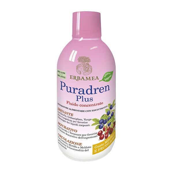 erbamea srl puradren plus mirtillo e frutti rossi 500ml