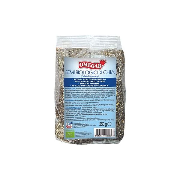 biotobio srl fsc omega 3 semi di chia bio ad alto contenuto di fibra 250g