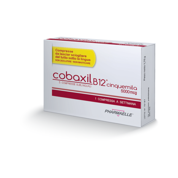 pharmaelle srl cobaxil b12 5000mcg 5 compresse sublinguali