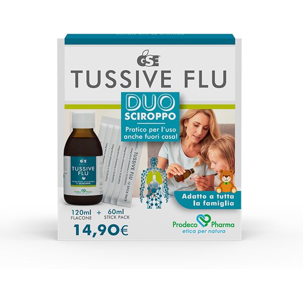 prodeco pharma srl gse tussive flu duo flacone + stick pack