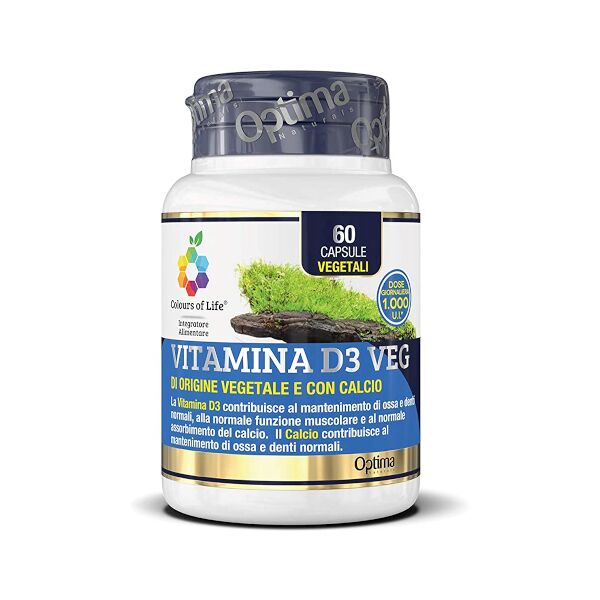 optima naturals srl colours of life vitamina d3 60 capsule