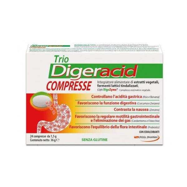 pool pharma srl trio digeracid 24 compresse