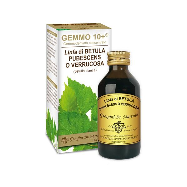 giorgini ser-vis srl gemmo 10+ betulla bianca linfa liquido analcolico 100ml giorgini