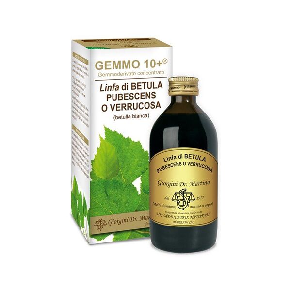 dr.giorgini ser-vis srl gemmo 10+ betulla bianca linfa liquido analcolico 200ml giorgini