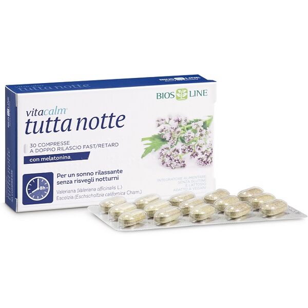 bios line spa bios line vita calm tutta notte melatonina 30 compresse