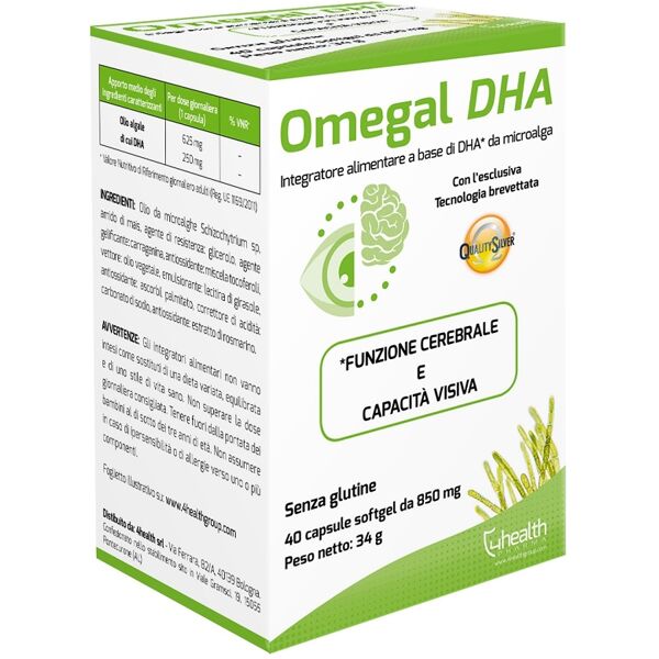 4 health srl omegal dha int.40cps molli