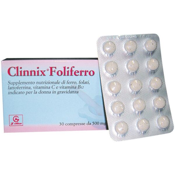 abbate a&v pharma srl clinnix foliferro 30 cpr 500mg