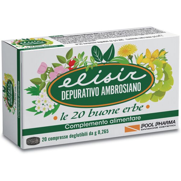 pool pharma srl elisir depurativo ambrosiano 20 compresse