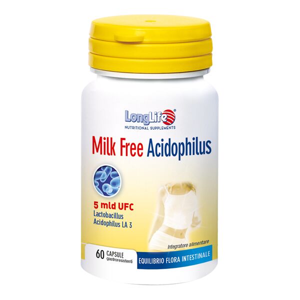 longlife srl longlife milk free acidophilus 60 capsule