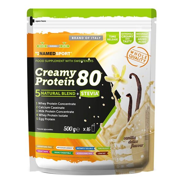 namedsport srl creamy protein 80 vanilla 500g