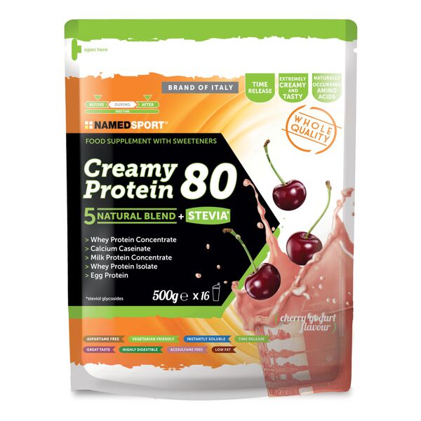 named sport creamy protein 80 cherry yogurt 500g