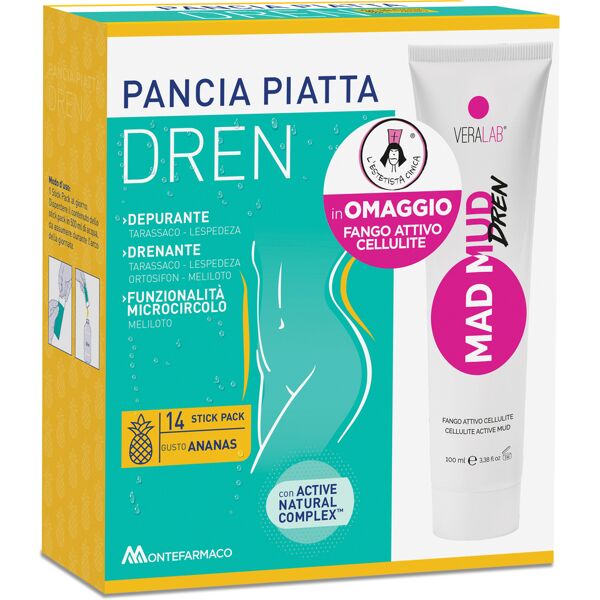 montefarmaco otc spa pancia piatta dren ananas 14 bustine stick pack