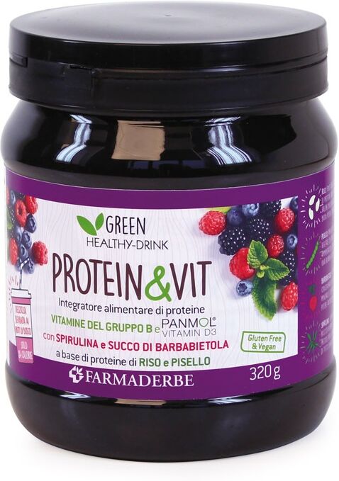 farmaderbe srl protein&vit frutti bosco 320g