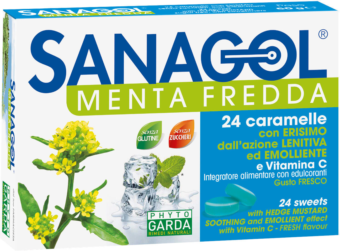 named srl sanagol menta fredda 24 caramelle