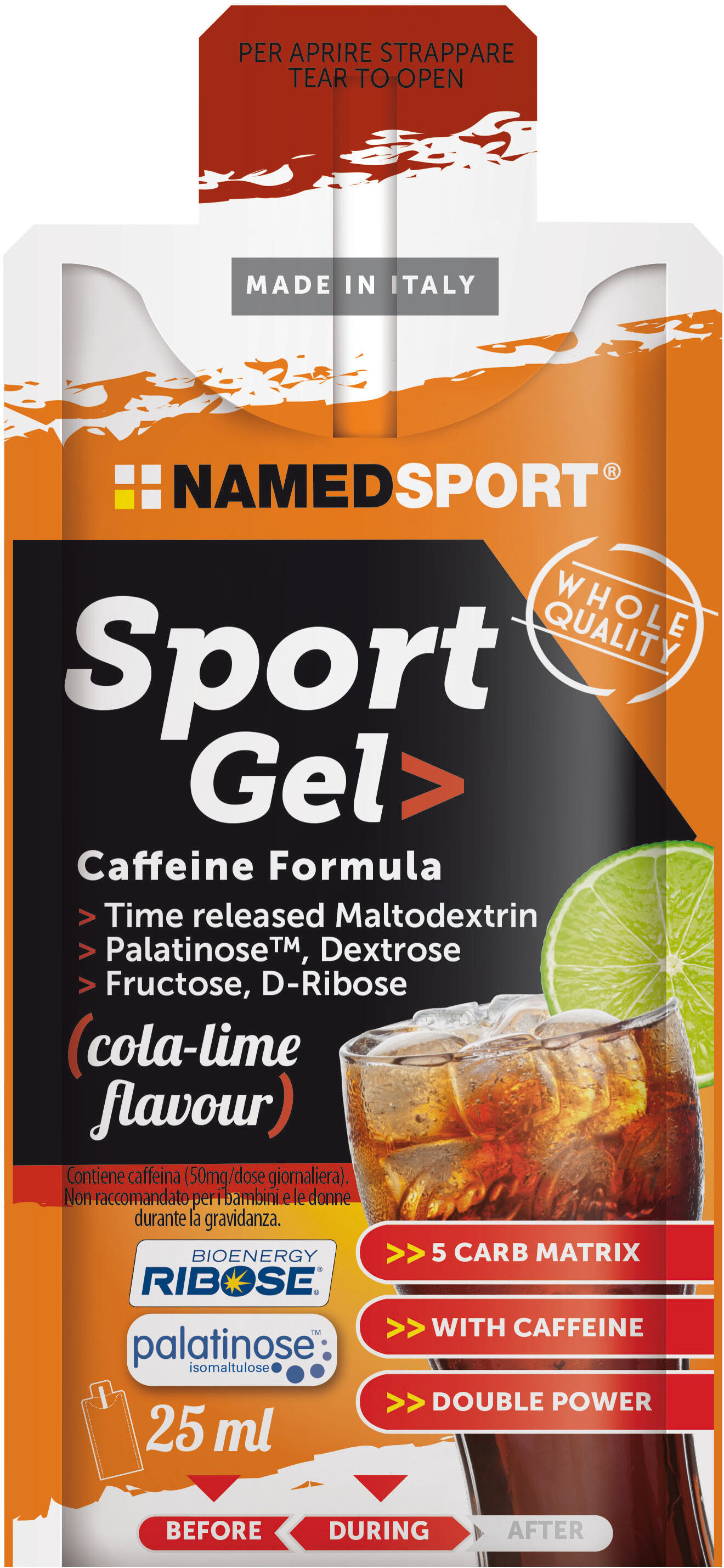 namedsport srl sport gel cola/lime 25ml