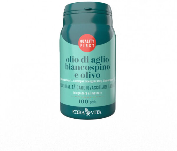 Erba Vita Olio Aglio Biancospino Olivo 100 Perle Erbavita