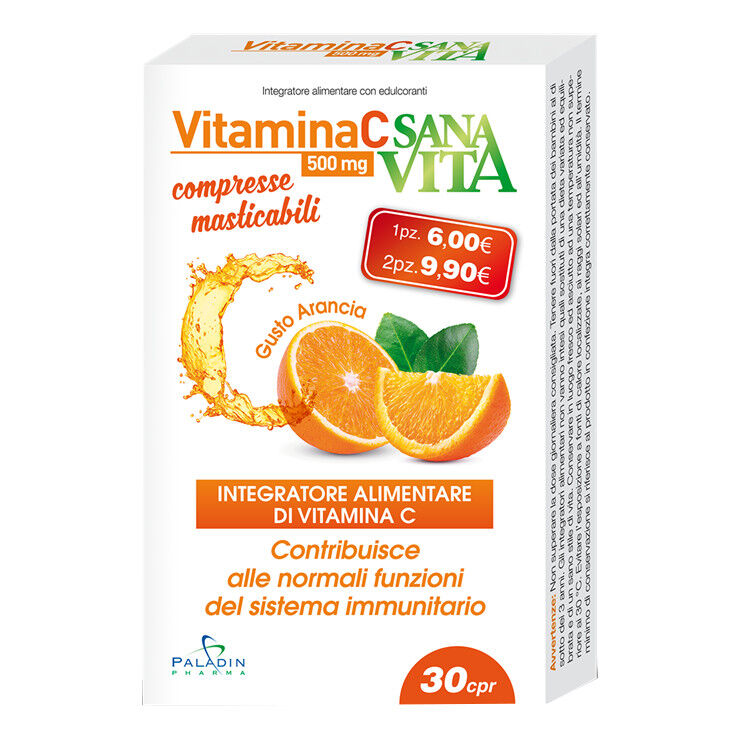 Paladin Pharma Sanavita Vita C Mast.30 Cpr