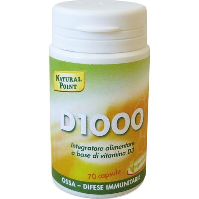 Natural Point D 1000 - Integratore di Vitamina D3 per Ossa e Immunità Natural Point D 1000 - Integratore di Vitamina D3 per Ossa e Immunità