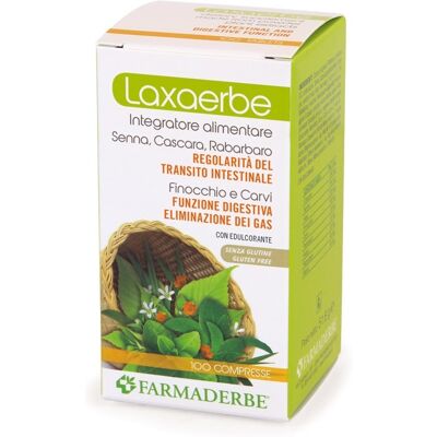Farmaderbe Laxaerbe - Supporto digestivo e intestinale - 100 Compresse Farmaderbe Laxaerbe - Supporto digestivo e intestinale - 100 Compresse