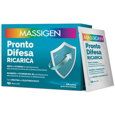 Marco Viti Farmaceutici Massigen Pronto Difesa Ricarica 14 Bustine Gusto Tè Limone Marco Viti Farmaceutici Massigen Pronto Difesa Ricarica 14 Bustine Gusto Tè Limone
