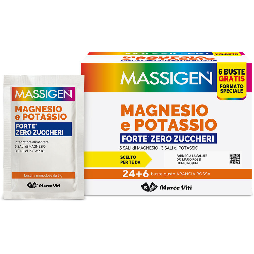 Marco Viti Farmaceutici Spa Massigen Magnesio E Potassio Forte Zero Zuccheri