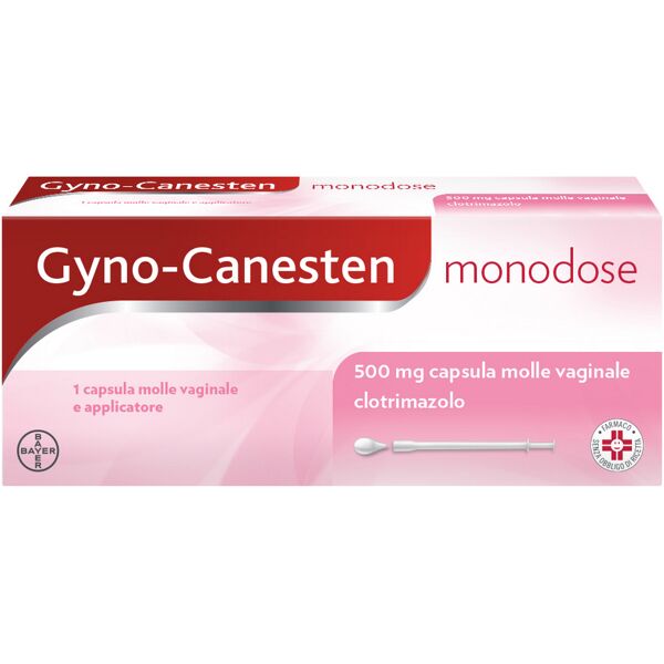 bayer spa gyno-canesten monodose trattamento sintomi candida contro prurito, bruciore intimo e perdite, 1 cps