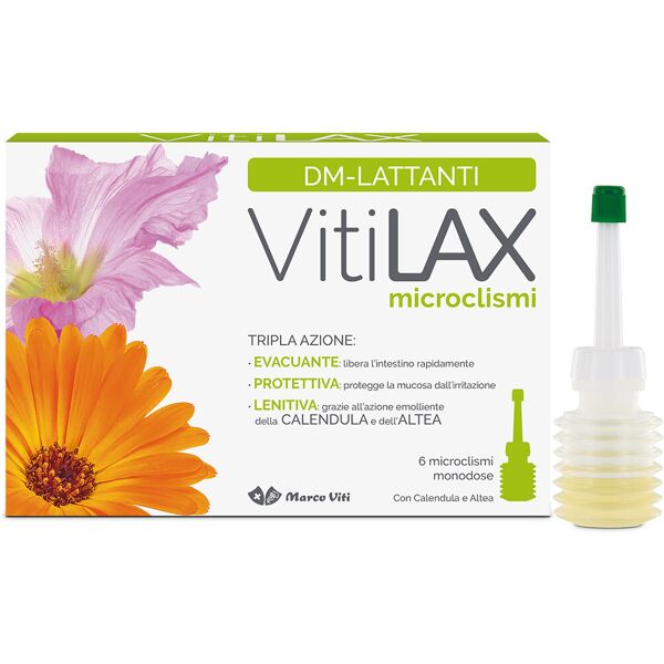 marco viti farmaceutici spa vitilax microclismi lattanti 6 x 3 g