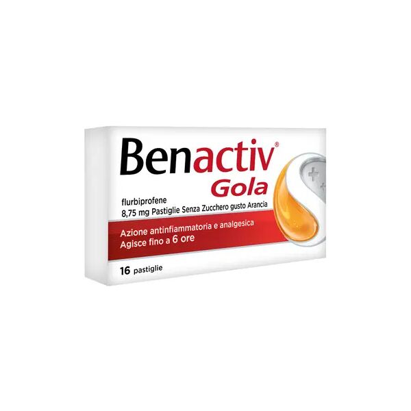 reckitt benckiser h.(it.) spa benactiv gola 16 pastiglie arancia senza zucchero