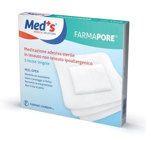 farmac-zabban spa meds farmapore medicazione adesiva sterile cm15x15 astuccio 5 pezzi