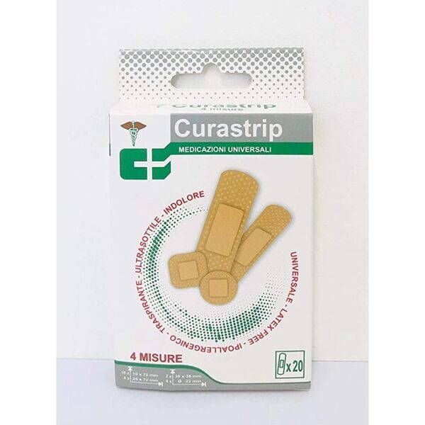 cura farma srl curastrip cerotto 4 misure 20 pezzi