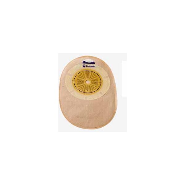 coloplast spa sacca chiusa per colostomia sistema a 1 pezzo sensura convex light ricoperta in tnt con foro ritagliabile 15/43mm capacita' sacca 340ml misura midi 10 pezzi