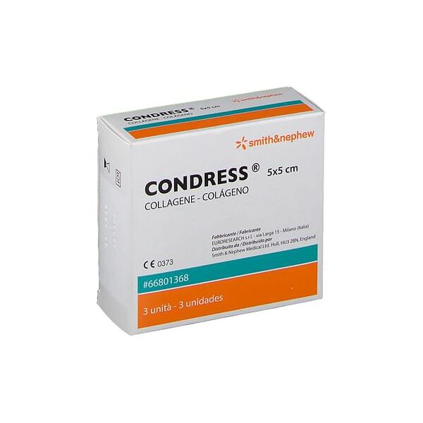 pharmaidea srl condress medicazione con collagene equino 5x5 cm 3 pezzi