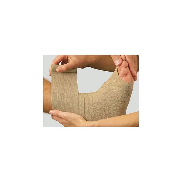 lohmann medical benda elastica dauerbinde f alta estensibilita' compressione leggera 10x700cm con graffette