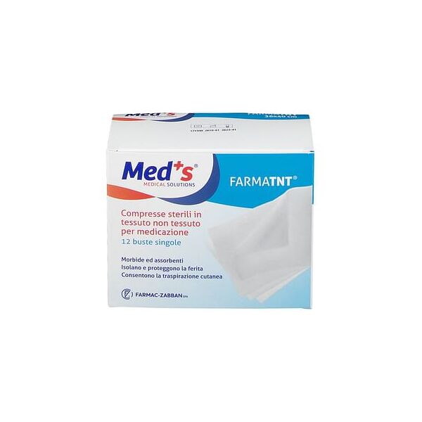 farmac-zabban garza compressa meds tessuto non tessuto 10x10cm 12 pezzi peel open