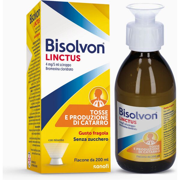 opella healthcare italy srl bisolvon sciroppo flacone 200ml fragola