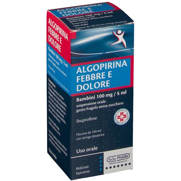 so.se.pharm srl algopirina febbre dolore 150 ml fragola