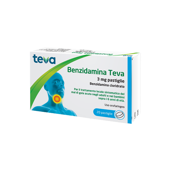 teva paraf benzidamina 3mg 20 past.teva