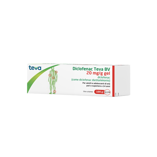 teva paraf diclofenac gel 20mg/g 100gteva