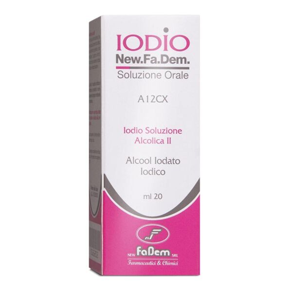 new fa.dem. srl iodio new.fa.dem. 2% + 2,5% soluzione alcoiica   20ml