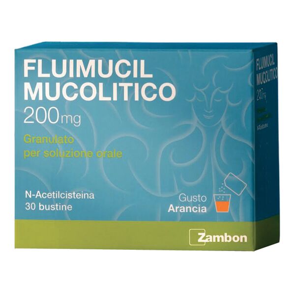 zambon fluimucil mucolitico soluzione orale 30 bustine 200mg arancia