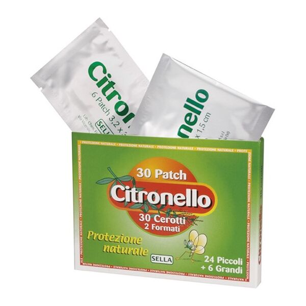 sella srl citronello 30 cerotti 2 formati antizanzare