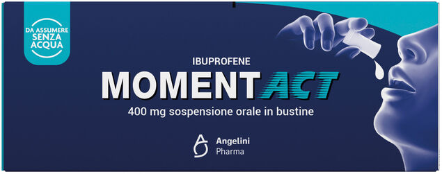 angelini pharma spa momentact sospensione orale 8 bustine 400mg