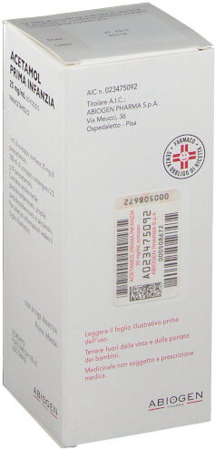 abiogen pharma spa acetamol 300mg prima infanzia sciroppo 100ml