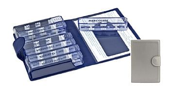 farmacare srl portapillole settimanale medidos silver apertura/chiusa in velcro 10,5x15,5x2,5 cm