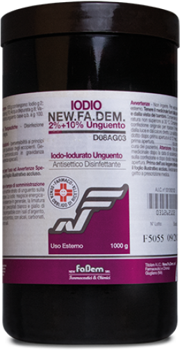 new fa.dem. srl iodio new f*ung 1000g 2%+10%